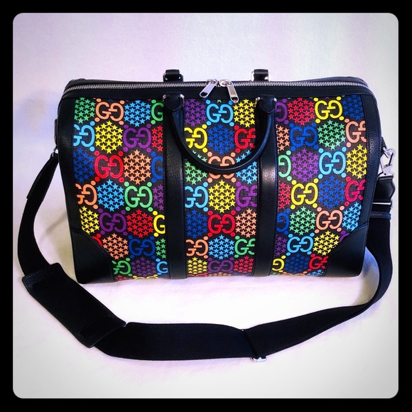 😍New Gucci Psychedelic Duffle Bag Carry On - Picture 1 of 16